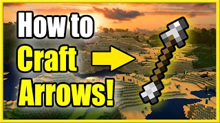 How to Make Arrows in Minecraft Survival Fast Recipe Tutorial [upl. by Dorca]