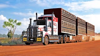 Road Train in Australia  American Truck Simulator [upl. by Assennev]