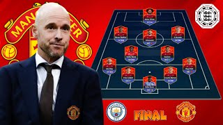 Must Win ✅ Community Shield 2024 Final  Man city vs Man united  Man united Potential Lineup [upl. by Noryak893]