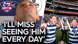 An emotional Joel Selwood calls time on his incredible career  Footy on Nine [upl. by Spanjian]