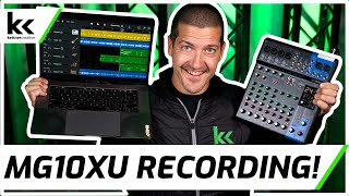 How To MultiTrack Record Using Yamaha MG10XU USB Audio Mixing Console [upl. by Blockus]