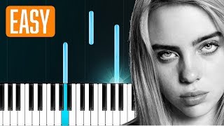 Billie Eilish  quotBellyachequot 100 EASY PIANO TUTORIAL [upl. by Tonl]