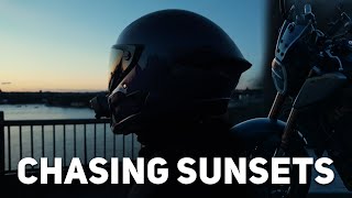 Chasing Sunsets  Motorcycle Road Trip  Honda CB650R  4K [upl. by Robert]