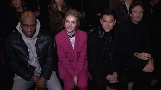 Natalia Vodianova Eddie Peng Lambert Wilson and more front row of Berluti Fashion Show [upl. by Latsyc91]