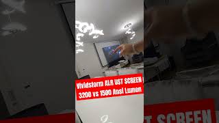 1500 vs 3200 Ansi Lumen Projectors with Vividstorm ALR Screen how gaming projector cinema tech [upl. by Novia931]