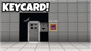 How to make a Working Key Card Door in Minecraft PE [upl. by Eille346]