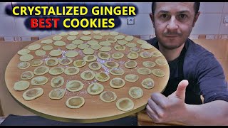 GINGER COOKIES RECIPE  MAKING THE BEST SNACK USING CRYSTALLIZED GINGER [upl. by Hannala]