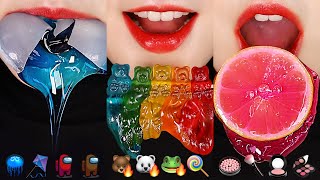 11MINUTES EMOJI EATING ASMR FOR SLEEP ROASTED JELLY TANGHULU HONEY JELLY WAX CANDY ASMR 🪼 [upl. by Neerac]