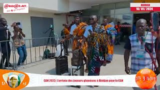 CAN 2023 larrivée des Black Stars du Ghana à Abidjan [upl. by Aldric]