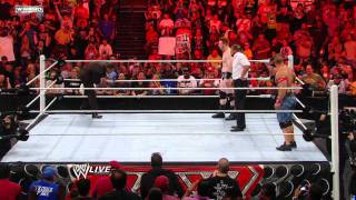 Raw  John Cena vs Sheamus with special referee Triple H [upl. by Kcinnay]