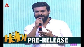 Ram Charan Speech At HELLO Pre Release Event  Akkineni Akhil  Kalyani Priyadarshan [upl. by Anelahs]