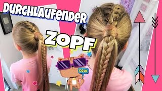 Durchlaufender eingeflochtener Zopf💖coole Mädchen ZöpfeampFrisuren Anleitung [upl. by Enitsua805]