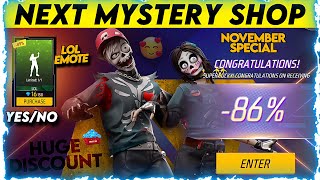 FREE FIRE NEXT MYSTERY SHOP  NEXT MYSTERY SHOP  NOVEMBER MYSTERY SHOP IN FREE FIRE  MYSTERY SHOP [upl. by Vally]