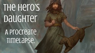 The hero’s daughter  Procreate timelapse  Ipad Pro [upl. by Cissy432]