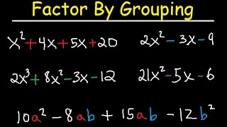 Factor By Grouping Polynomials  4 Terms Trinomials  3 Terms Algebra 2 [upl. by Anoynek668]