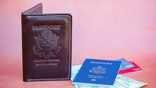 Funda de cuero para pasaporte [upl. by Ziwot]