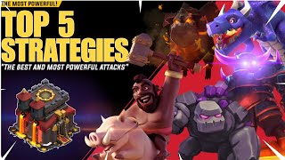 Top 5 TH10 Attack Strategies  Best Th10 Attack strategies  Top 5 Th10 Attacks 2024 [upl. by Natloz]