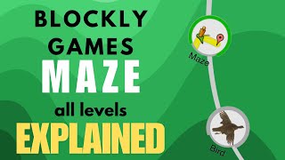 Learn to code with Blockly Games MAZE all levels explained [upl. by Oba607]