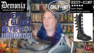 Demonia Boots Unboxing  Riot 21MP Review [upl. by Yslek]