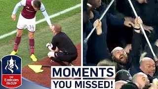 Everton Fan Celebrates with his Crutches  Moments You Missed  Emirates FA Cup 201718 [upl. by Huppert]