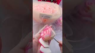 DIY ribbon rose flower giftdiy flowers gift craft handmadegifts rose diycrafts ribbon diy [upl. by Hastie]