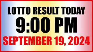 Lotto Result Today 9pm Draw September 19 2024 Swertres Ez2 Pcso [upl. by Araik]