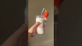 Strawberry banana protein smoothie 🤍 proteinsmoothies strawberries healthybreakfast [upl. by Kroy]