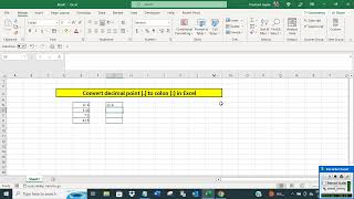 Convert decimal point to colon in Excel [upl. by Asilem]