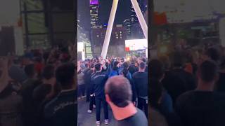 Party outside of MSG after Knicks 12191 WIN over Pacers nba knicks fans crowd newyork [upl. by Einuj]