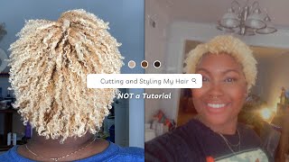 Cutting and Styling my Hair ✂️✨  NOT a Tutorial [upl. by Filip]