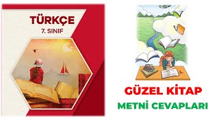 Güzel Kitap Şiiri Metni 7 Sınıf Türkçe Ders Kitabı Sayfa 88 89 90 91 92 Cevapları [upl. by Aidua]