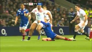 Manu Tuilagi shows up Bastareaud vs France 2013 [upl. by Irrak]