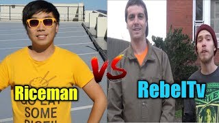 Comparisson chair pulling prank  RebelTv vs Riceman [upl. by Gibrian94]