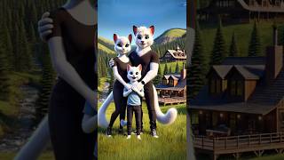 A happy familycat forest survival story  cat videos catvideos kitty cute cat [upl. by Zerimar]