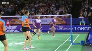 Mixed Team Bronze  SIN vs IND  WD  2014 Commonwealth Games badminton [upl. by Anthony]