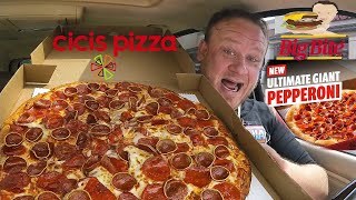 Cicis Pizza ⭐Ultimate Giant Pepperoni Pizza⭐ Food Review [upl. by Jaynes282]