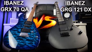 Ibanez GRG121DX VS Ibanez GRX70QA  Guitar Battle 26 [upl. by Aiehtela750]