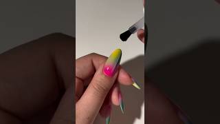 Colorful Ombre Nails for summer💚💗 nails nailart naildesign nailtutoria shorts [upl. by Stephen]