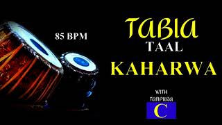 KAHARWA TAAL 8 BEATS । TABLA TAAL LOOP WITH TANPURA । SCALE  C [upl. by Htial]