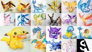 All Pokemon Drawing  Shin Art [upl. by Clabo]