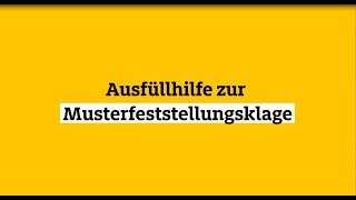 Anleitung Ausfüllhilfe zur Musterfeststellungsklage  ADAC [upl. by Eradis]