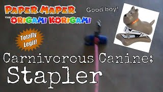 Carnivorous Canine Stapler Paper Maper The Origami Korigami [upl. by Adnahsal]