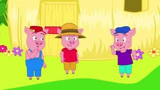 Les 3 petits cochons  comptine éducative originale avec les Ptits zAmis [upl. by Giannini969]