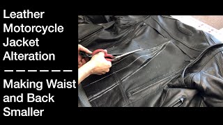 Make Leather Jacket Smaller Tailoring to Shrink and Alter Size [upl. by Haronid694]