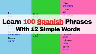 Learn 100 Spanish Phrases Using 12 Simple Words [upl. by Llennod]