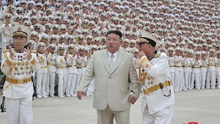 North Korean leader Kim Jong Un visits Navy headquarters with his daughter [upl. by Berkshire650]