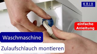 Zulaufschlauch Waschmaschine anschließen [upl. by Annibo388]