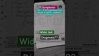 widal test report typhoid fever medical doctorsdiagnosis youtubeshorts [upl. by Torrlow82]