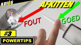 AFKITTEN TIPS  overtollige kit verwijderen  powertips 3 [upl. by Ellesij]