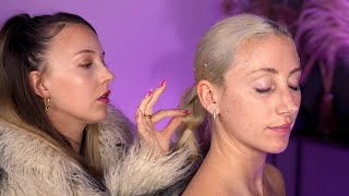 ASMR quotBack Of The Classquot Euphoria Inspired Hair Play  baby hair slicking amp gem stone placements [upl. by Octavian]